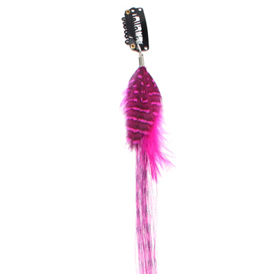 Zac's Alter Ego - Aprox. 40cm Polka Dot Feather Haarverlängerung - Rosa